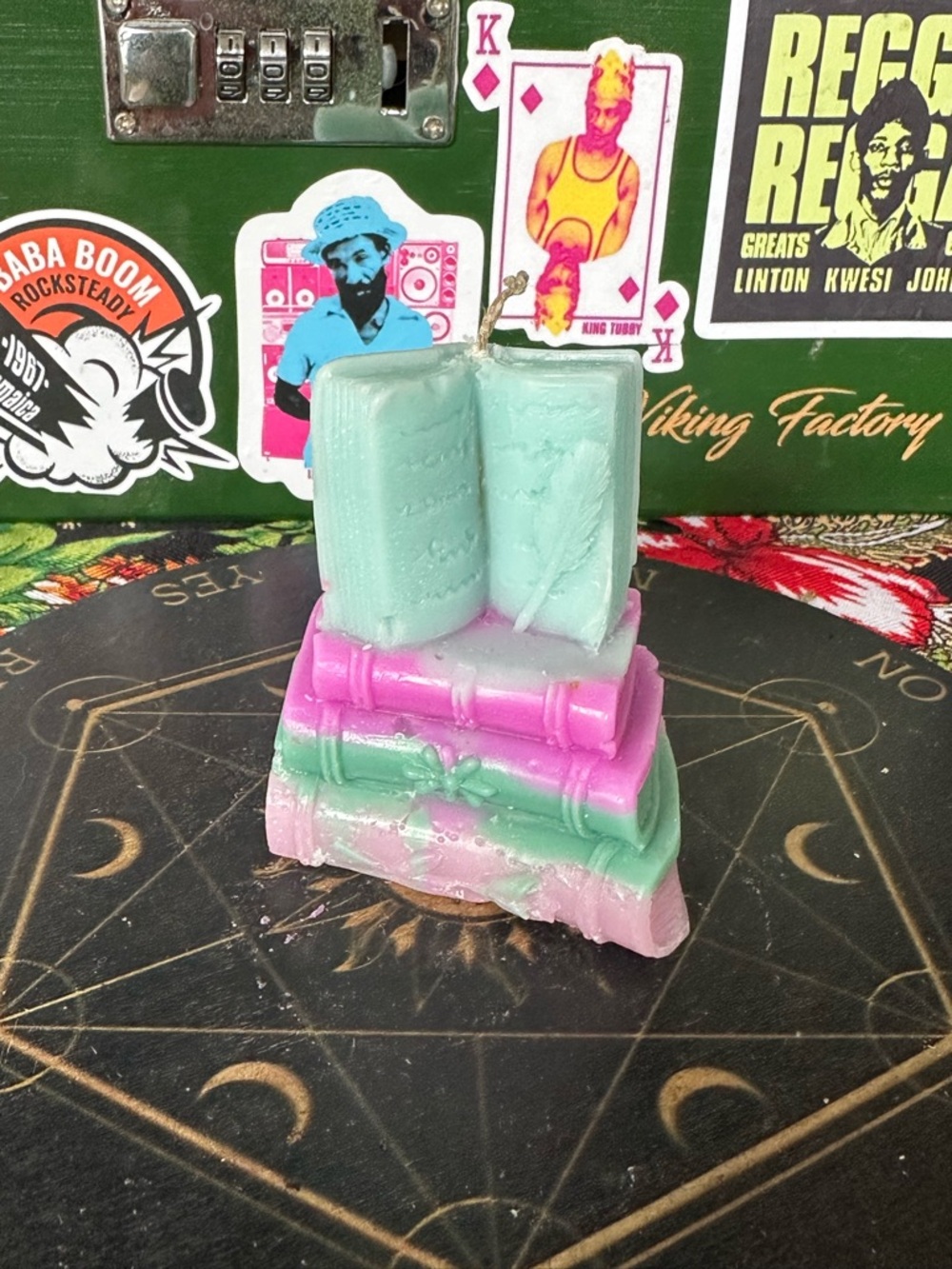 Grimoire Spell Candle – Book of Shadows, Witchcraft Decor, Hand Poured